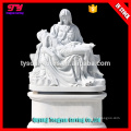 Wholesale life size garden religious white marble pieta statues